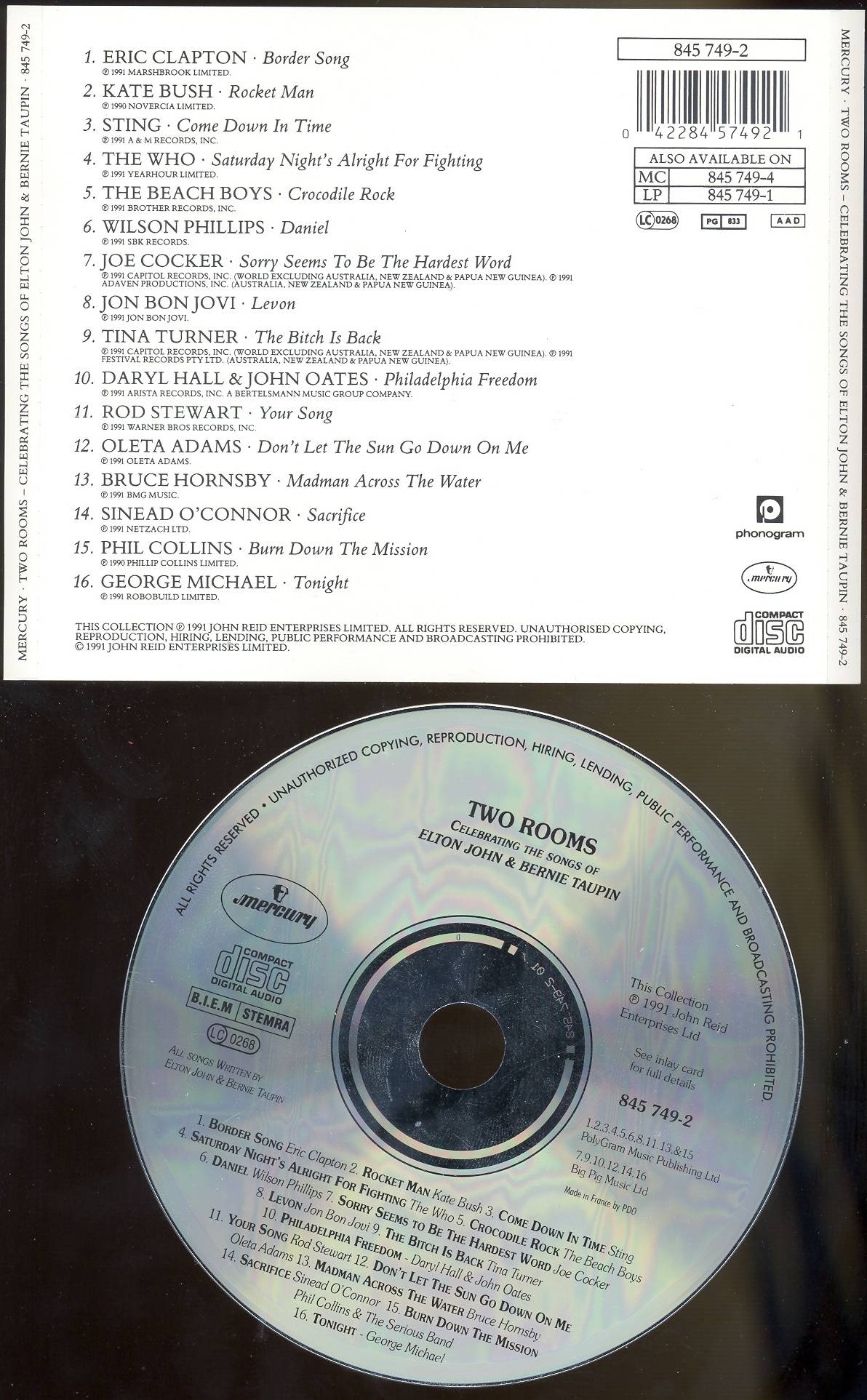 Elton John Two Rooms Celebrating the Songs of Elton John and Bernie Taupin [akandcd]